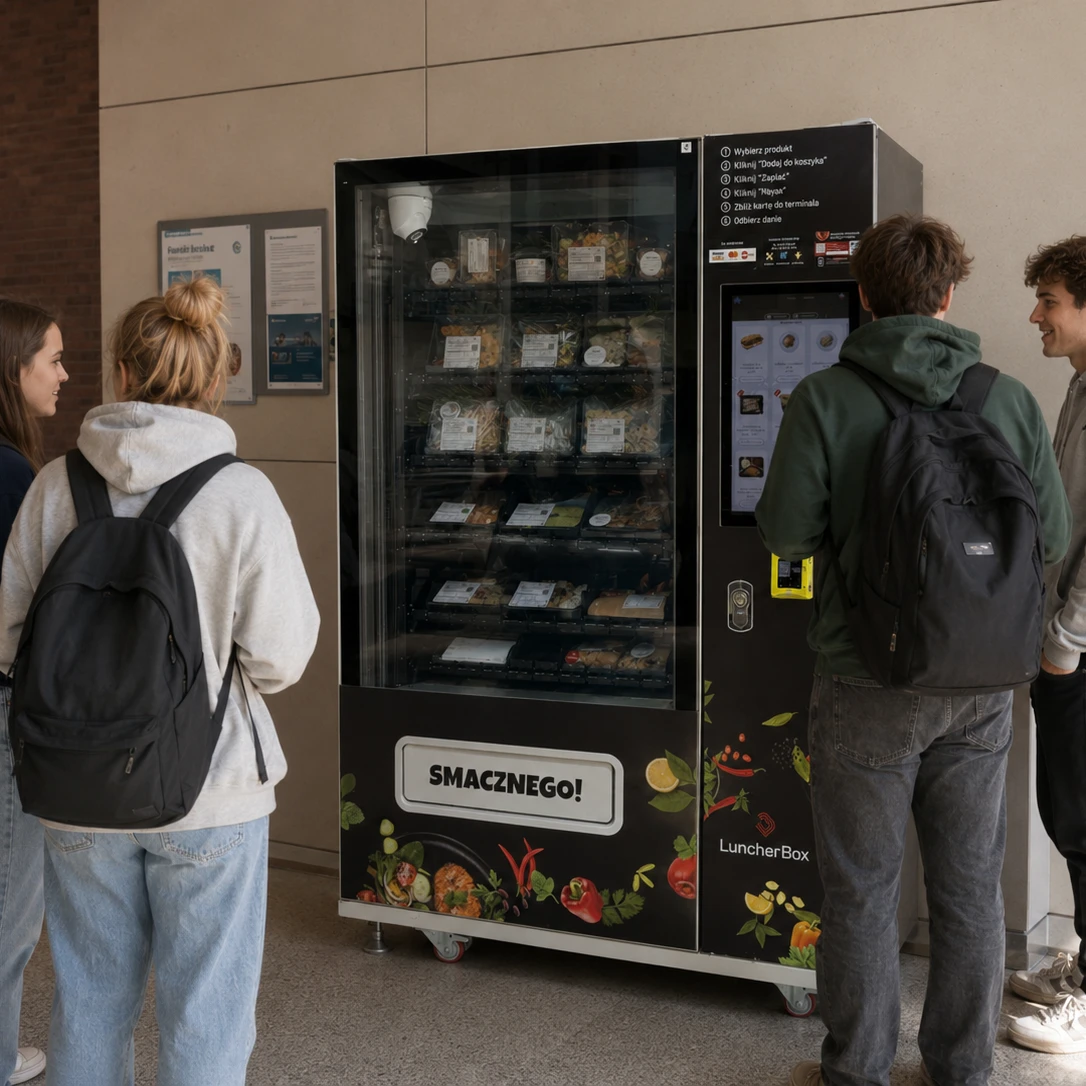 Automat LuncherBox na uczelni / w akademiku