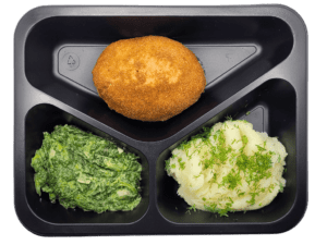 LuncherBox - menu - Kotlecik rybny ze szpinakiem